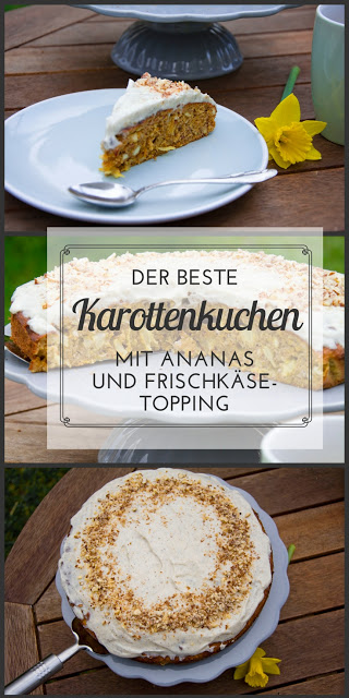 Nicht der Carrot Cake von Starbucks - dafür viel leckerer - probiert das Rezept für diesen Karottenkuchen mit fruchtiger Ananas, crunchigen Mandeln und cremigen Frischkäse-Topping! http://honeyani85.blogspot.de/2017/04/made-with-love-wahnsinnig-leckerer.html