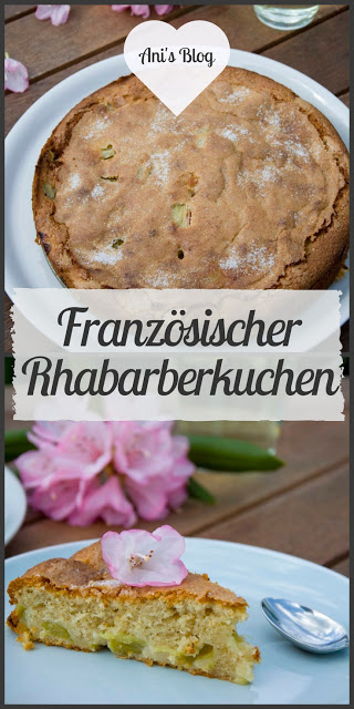 französischer Rhabarberkuchen | Rezept | Rhabarber | backt euch eine Rhabarbertorte die innen schön saftig und fruchtig ist und außen eine crunchige Kruste hat.