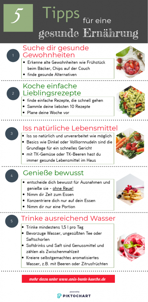 5 Tipps für eine gesunde Ernährung