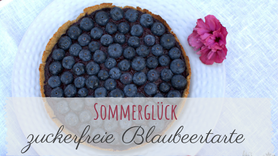 gesunde Blaubeertarte mit Blaubeeren, ohne Zucker