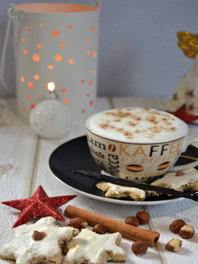 Cappuccino-Sterne - lecker Weihnachtsplätzchen im Advent für Kaffeliebhaber