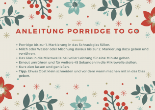 Anleitung DIY Porridge zum kostenlosen ausdrucken