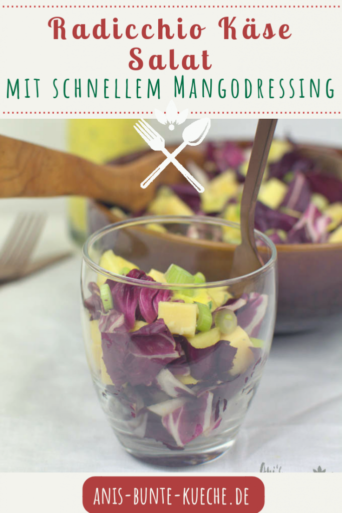 Radicchio Käse Salat mit leichtem Mangodressing - Ani&amp;#39;s bunte Küche