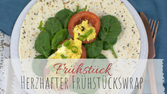 Rezept herzhafter Frühstückswrap zum Frühstück