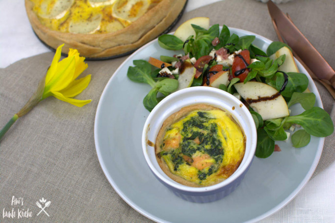 Oster Brunch Rezept: Mini Quiche mit Lachs und Spinat