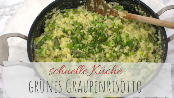 Rezept für Graupen-Risotto mit grünem Spargel