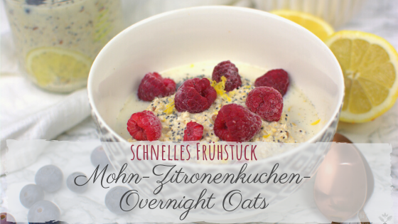 DIY Mohn-Zitronenkuchen Overnight Oats Mischung