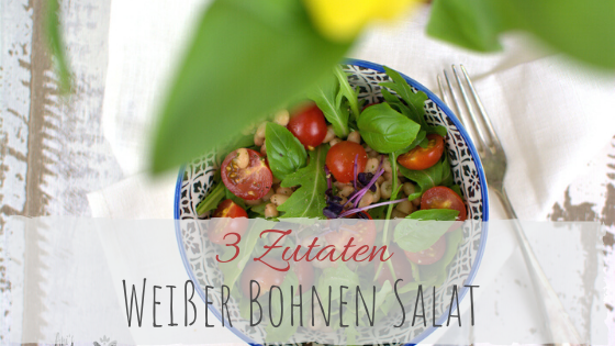 Rezept weiße Bohnen Salat mit Rucola und Tomate