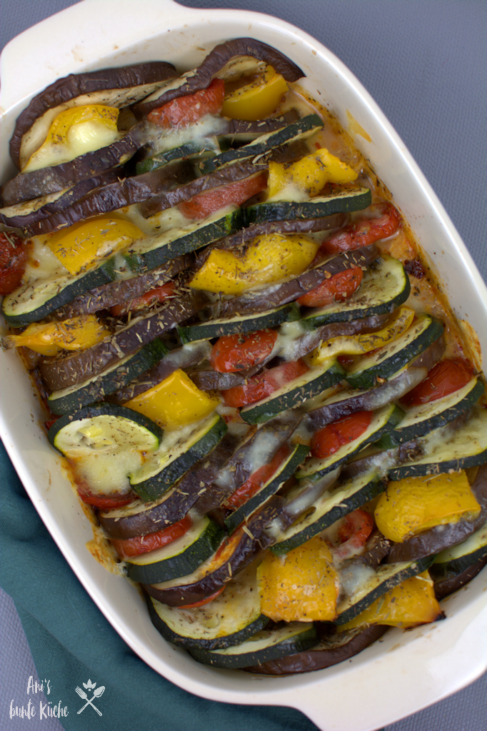 Ratatouille aus dem Ofen - mit oder ohne Mozzarella - Ani&amp;#39;s bunte Küche