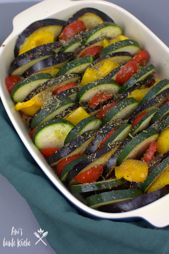 Ratatouille aus dem Ofen - mit oder ohne Mozzarella - Ani&amp;#39;s bunte Küche