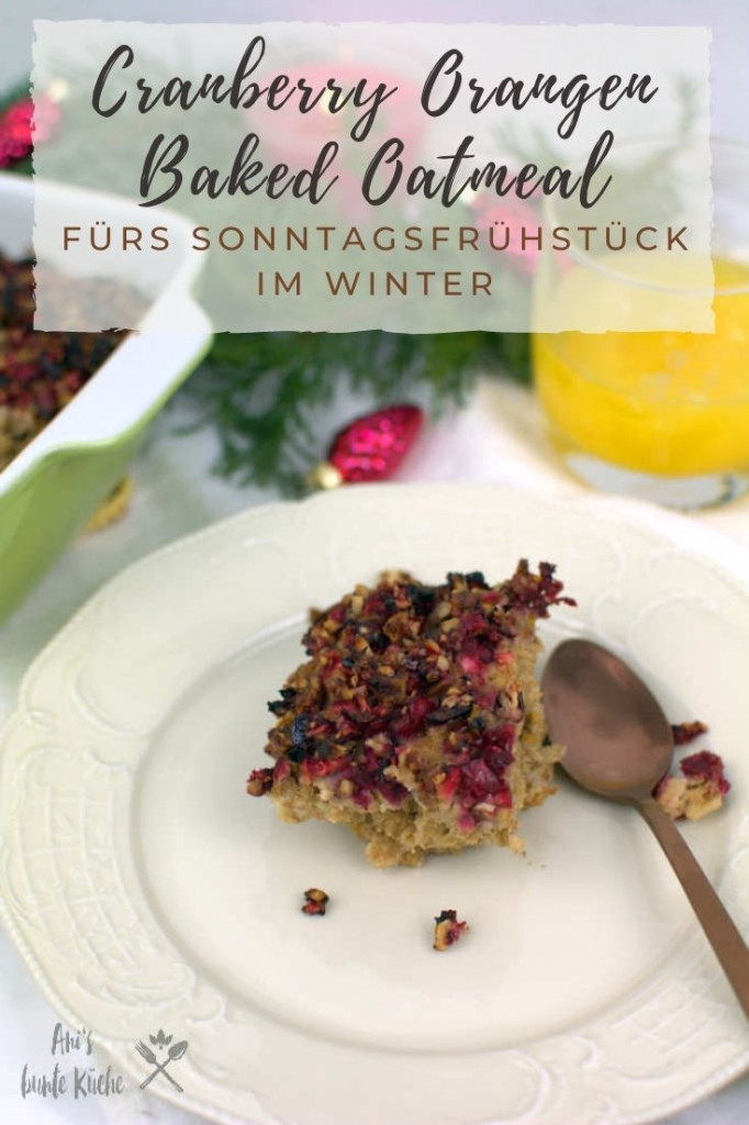Winterfrühstück: Haferflockenauflauf mit Cranberries