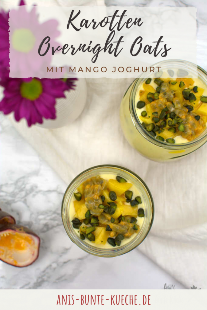 Karotten Overnight Oats mit Mango Joghurt