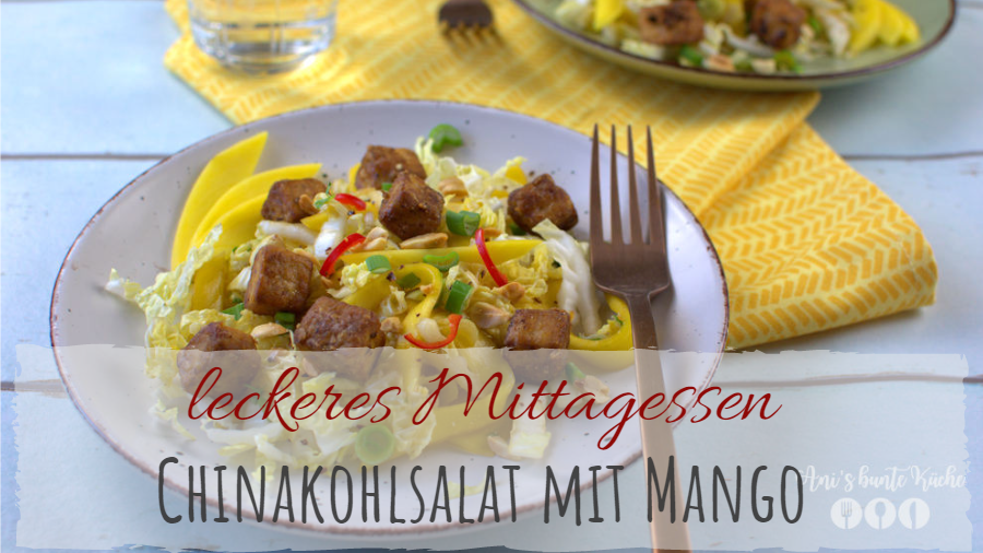 Rezept Chinakohlsalat mit Mango und gebratenem Tofu