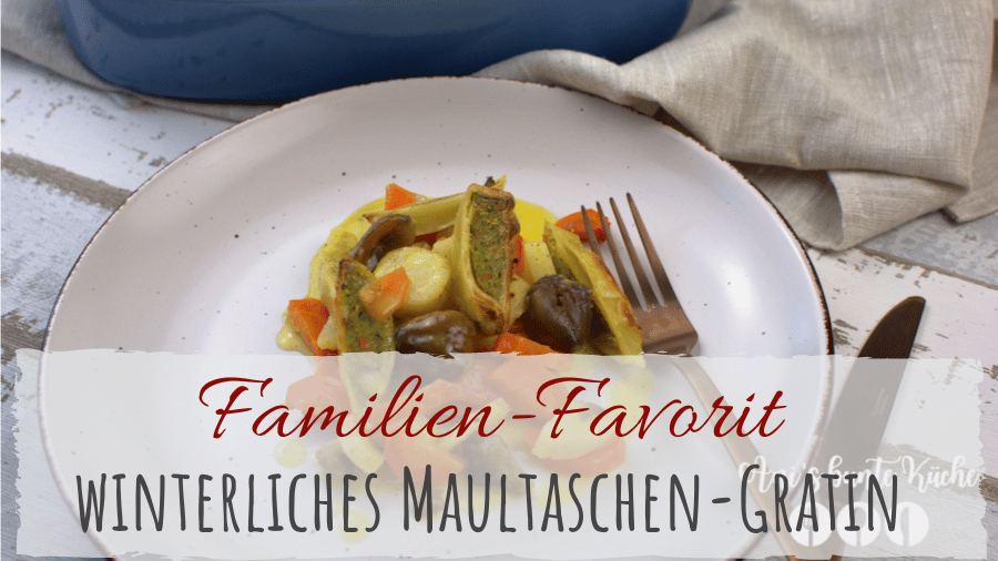 Rezept Winter Maultaschen Gratin mit Maronen